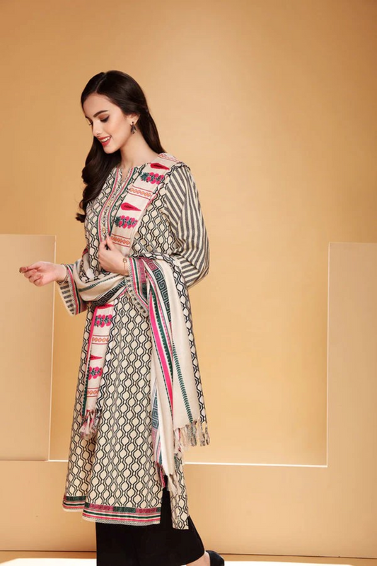 Nishat-3 Piece-Unstitched-Khaddar-2024-Winter Collection