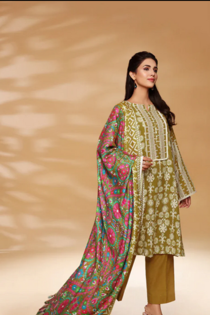 Nishat-3 Piece-Unstitched-Khaddar-2024-Winter Collection