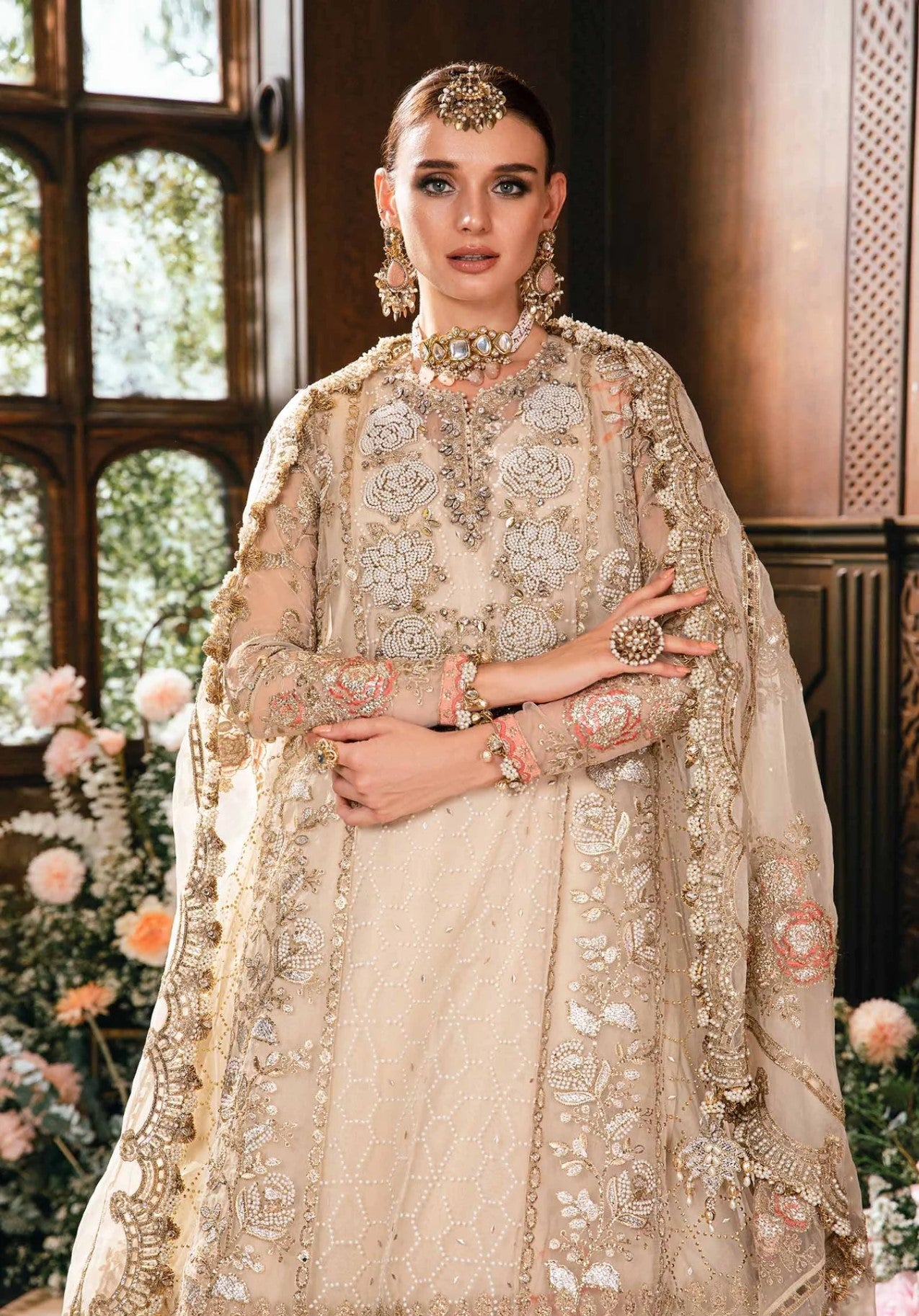 Mbroidered by Maria.B. Embroidered Organza Suit with Embroidered Organza Dupatta