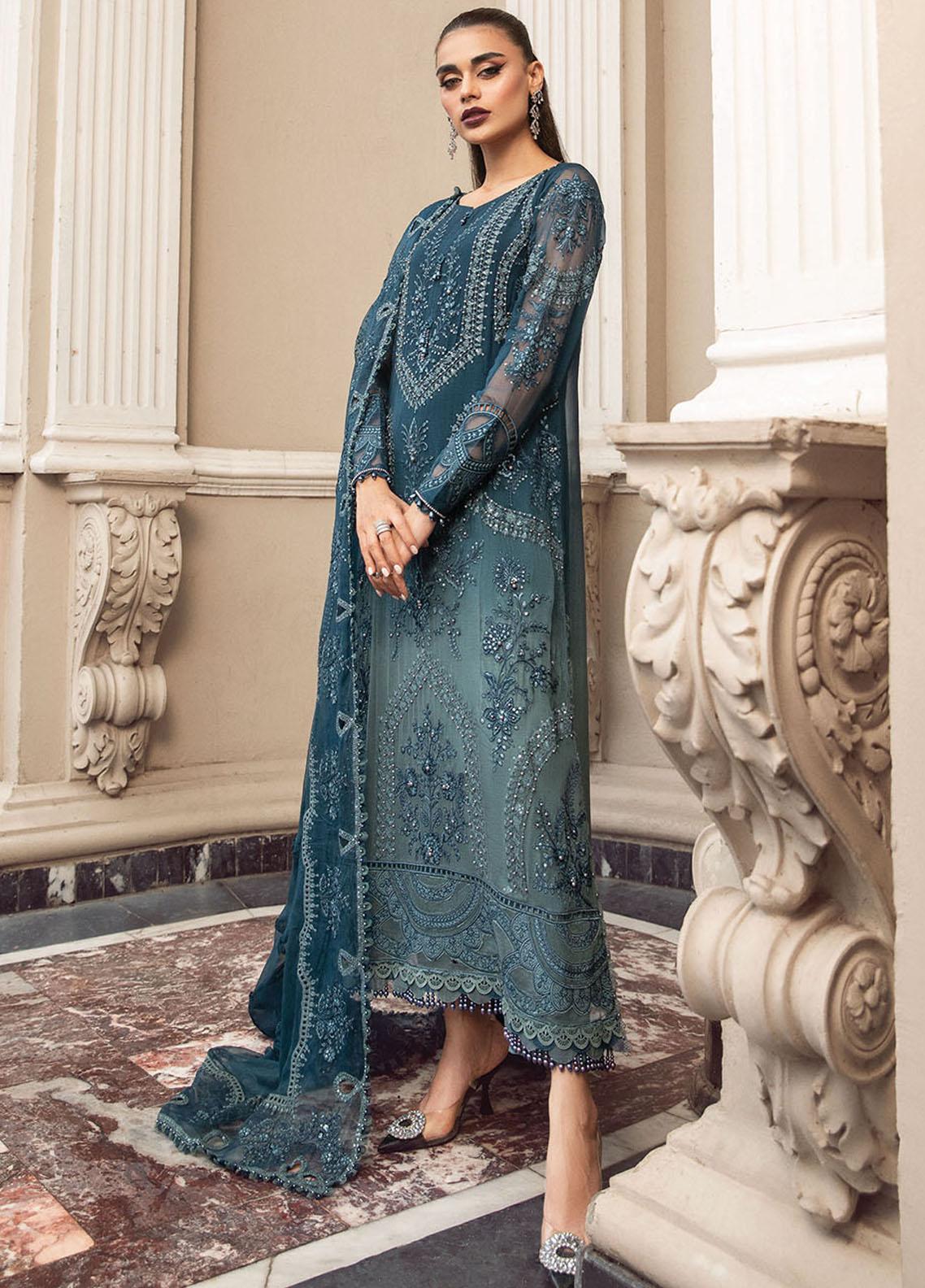 Maria B Embroidered Chiffon Unstitched -Wedding Collection