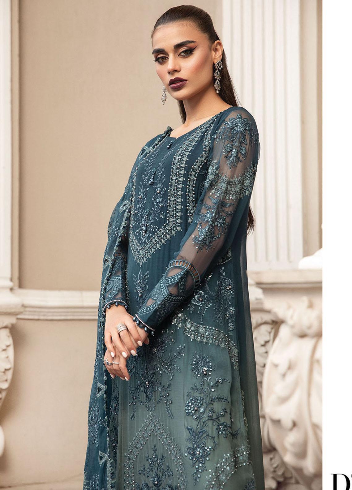 Maria B Embroidered Chiffon Unstitched -Wedding Collection